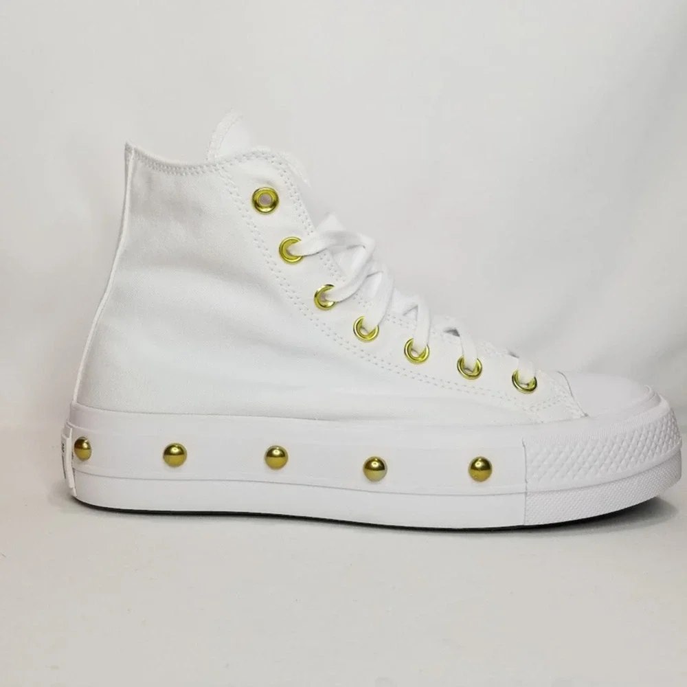 Converse CTAS Lift Platform Hi Tops Brand New Women's Size 8 White A06787C NWT - Picture 3 of 7